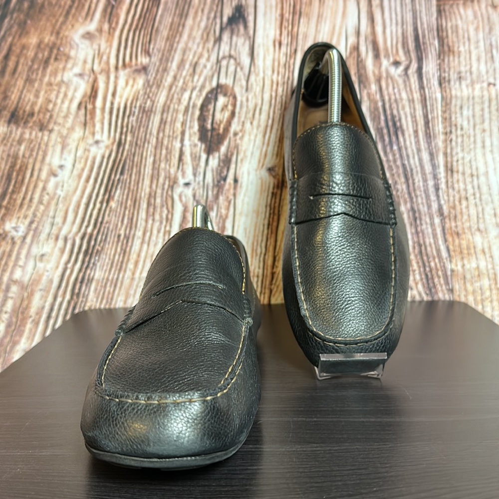Born Pebble Leather Slip On Penny Loafers Mens Sz 10M - Picture 2 of 10